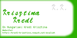 krisztina kredl business card